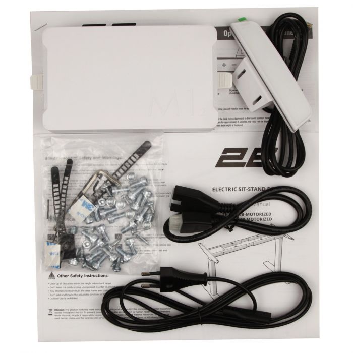 Стіл комп'ютерний 2E CE150W-MOTORIZED, регулювання висоти, електропривід 220В, 62/128x150х75cm, білий