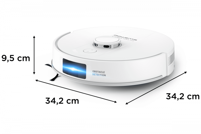 Робот-пилосос Rowenta миючий X-Plorer Serie 140 Total Care, 5000ПаВт, h=9.5см, 0.32л, конт пил -0.35л, вода - вологе прибирання, автон. робота до 120хв, білий