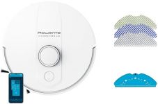 Робот-пилосос Rowenta миючий X-Plorer Serie 140 Total Care, 5000ПаВт, h=9.5см, 0.32л, конт пил -0.35л, вода - вологе прибирання, автон. робота до 120хв, білий