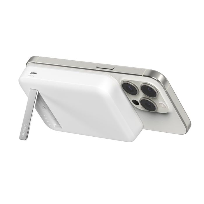 Акумулятор портативний літій-іонний Power Bank Belkin 10000мА·год, 15Вт, MagSafe Qi2, білий