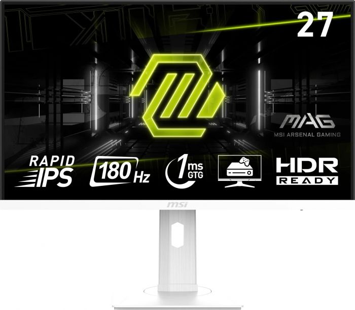 Монітор MSI 27" MAG 274PFW 2xHDMI, DP, Audio, IPS, 180Hz, 1ms, sRGB 117%, AdaptiveSync, HAS, білий