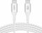 Кабель USB-C > USB-C заряджання/синхронізації Belkin 1м, 240Вт, Type-C, плетений, білий