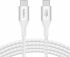 Кабель USB-C > USB-C заряджання/синхронізації Belkin 2м, 240Вт, Type-C, плетений, білий