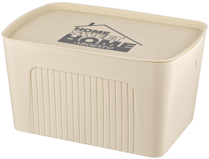 Ящик з кришкою для зберігання ARDESTO 45.5х31х24.5см, 23л, пластик PP, бежевий