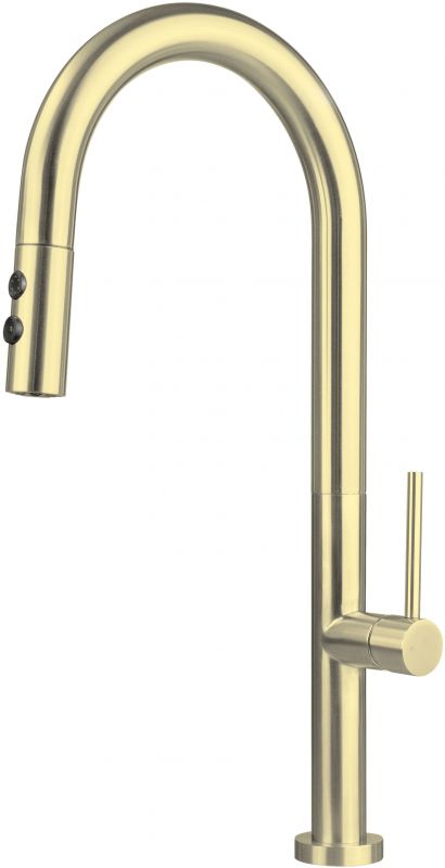 Набір для кухні Deante Olfato стальна мийка ZPO_R10A + зміш. BQO_R72M, брашоване золото