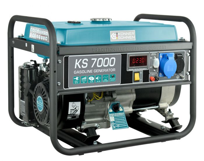 Генератор бензиновий Konner&Sohnen KS 7000, 230В, 5.5кВт, ручний стартер, 69.2кг
