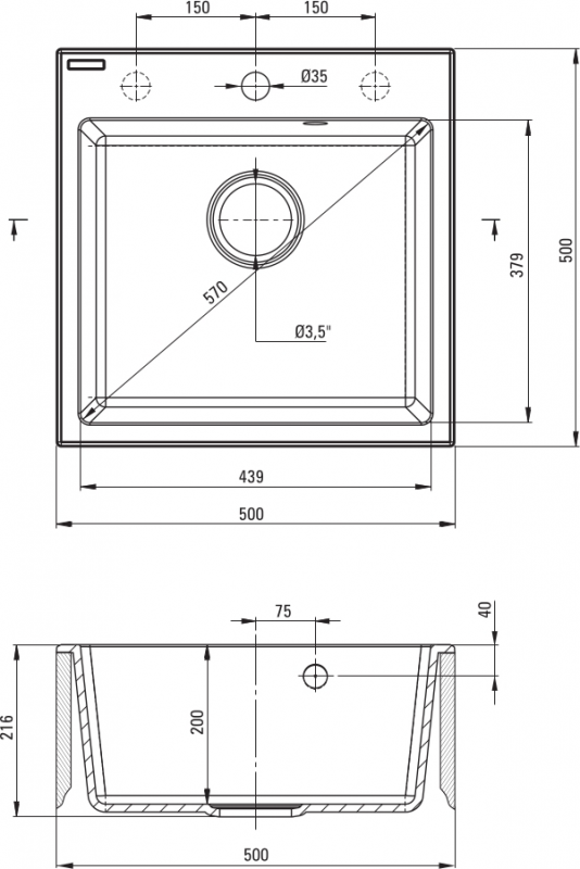 Набір для кухні Deante Evora, гранітна мийка ZQJ_X103 + зміш. BOC_X72M, чорний