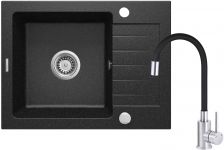 Набір для кухні Deante Zorba, гранітна мийка ZQZ_211A + зміш. BOC_X72M, графіт