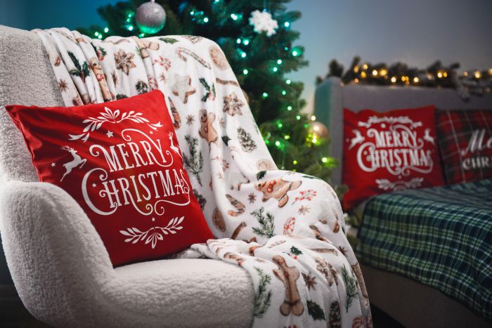 Плед ARDESTO Flannel 160х200см, 100% поліестер, імбирні пряники