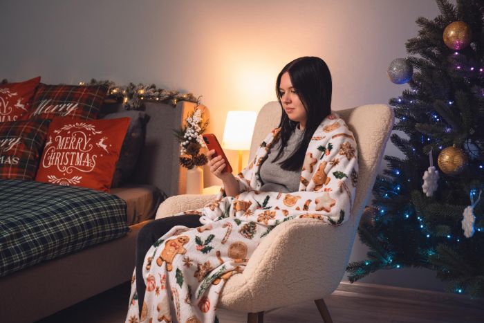 Плед ARDESTO Flannel 160х200см, 100% поліестер, імбирні пряники