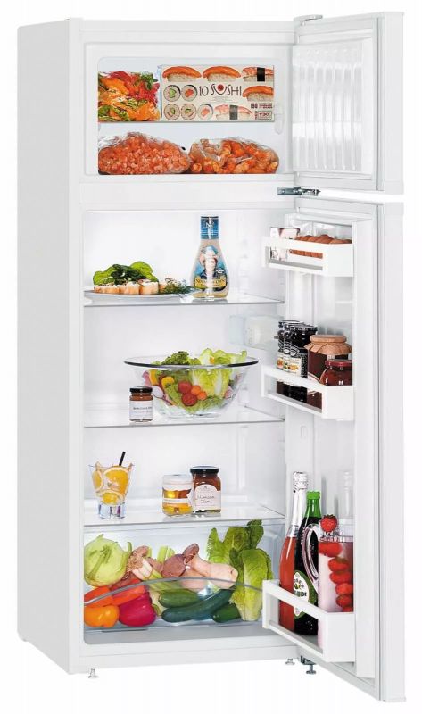 Холодильник Liebherr з верхньою мороз., 140x55x63, холод.відд.-189л, мороз.відд.-44л, 2 дв., A+, ST, білий