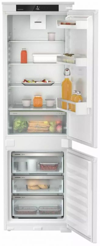 Холодильник Liebherr вбудований з нижн. мороз., 177x54.1х54.5, холод.відд.-182л, мороз.відд.-69л, 2дв., A++, NF, диспл внутр., білий