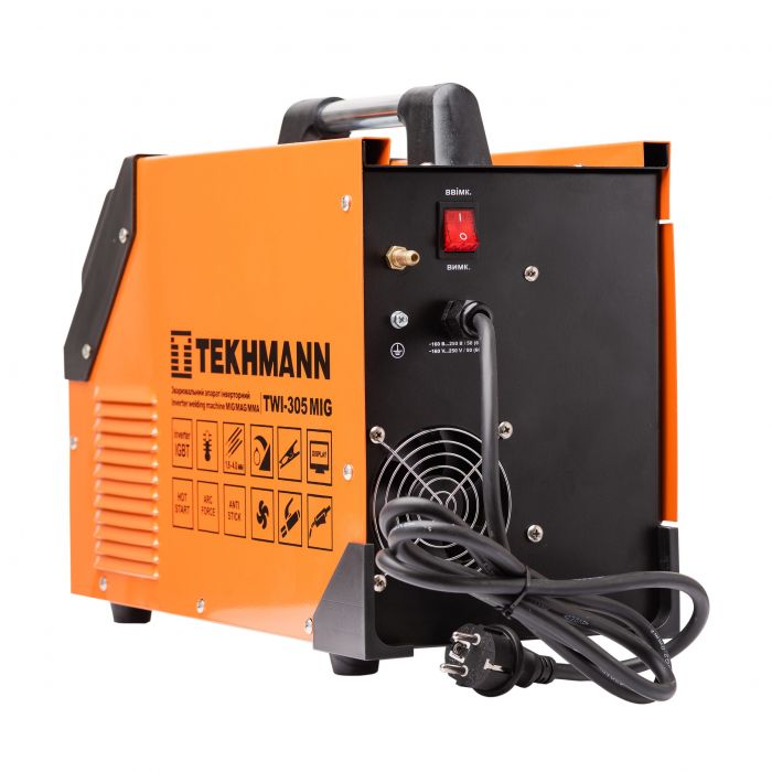 Зварювальний апарат інверторний напівавтомат Tekhmann TWI-305 MIG 140А 4.56кВт 220В 4кг