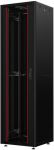 Шафа MIRSAN 19", 16U, GTN SERVER, склянні двері, 600x800 мм, максимально 1000 кг, чорна