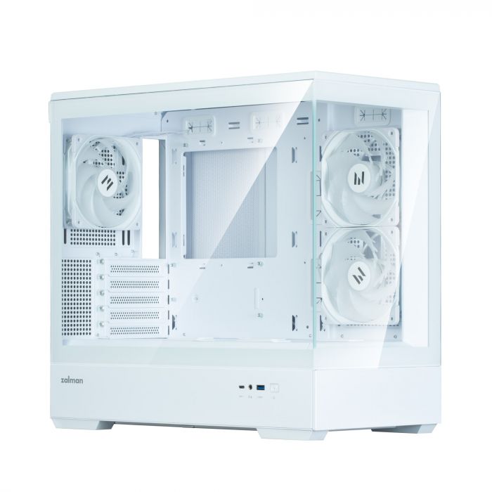 Корпус Zalman P30 White V2, без БЖ, 1xUSB3.0, 1хUSB Type-C, 3x120мм ARGB, TG Front/Side Panel, mATX, білий