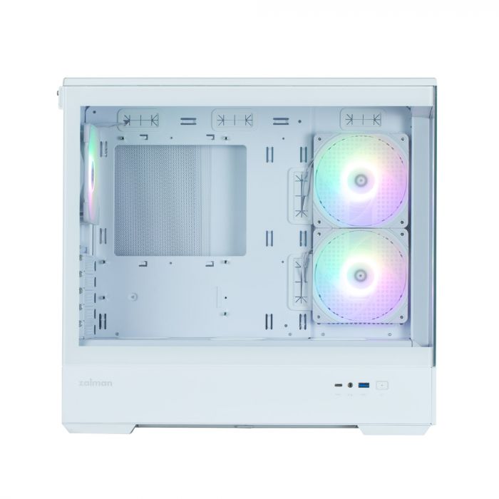 Корпус Zalman P30 White V2, без БЖ, 1xUSB3.0, 1хUSB Type-C, 3x120мм ARGB, TG Front/Side Panel, mATX, білий