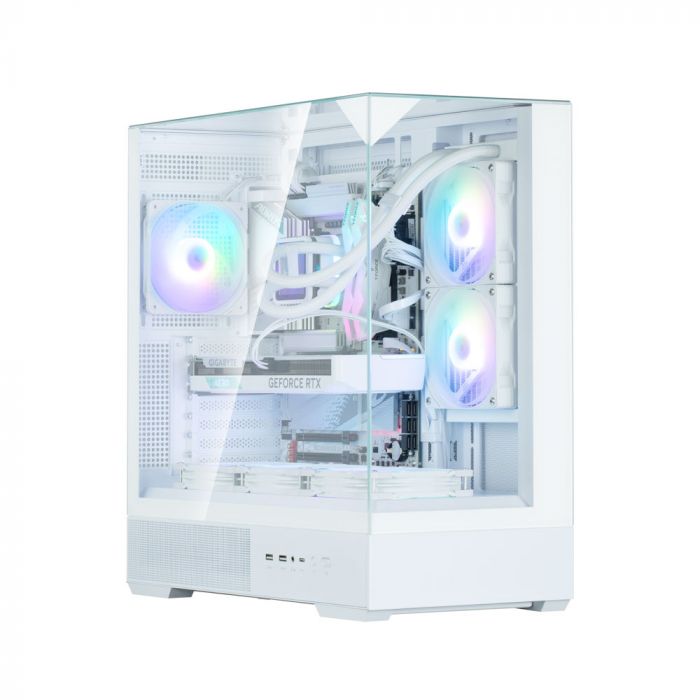 Корпус Zalman P40 Prism без БЖ, 2xUSB3.0, 1xUSBType-C, 1x120мм ARGB, VGA 420мм, LCS ready, TG 3x Panels, ATX, білий