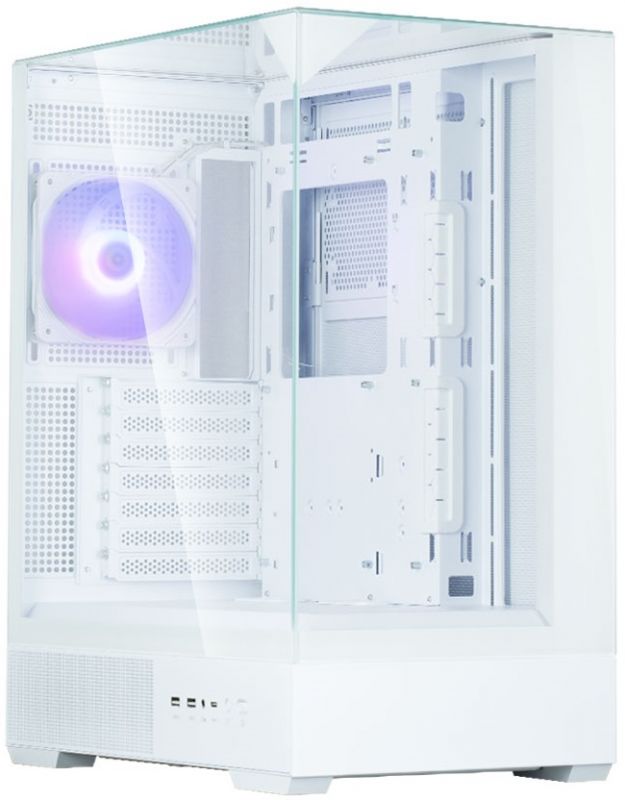 Корпус Zalman P40 Prism без БЖ, 2xUSB3.0, 1xUSBType-C, 1x120мм ARGB, VGA 420мм, LCS ready, TG 3x Panels, ATX, білий