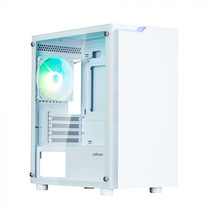 Корпус Zalman T4 Plus без БЖ, 2xUSB3.0, 1xUSB2.0, 1x120мм ARGB, VGA 3200мм, LCS ready, TG Side Panel, mATX, білий