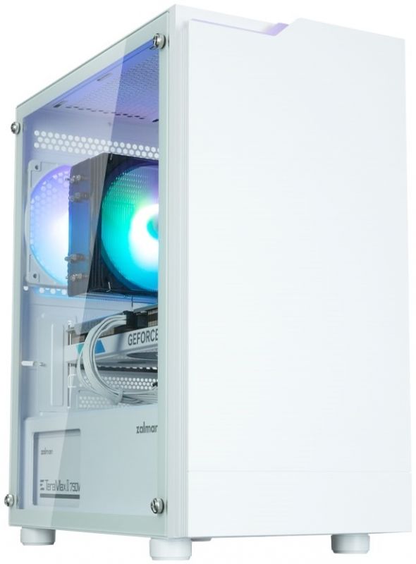 Корпус Zalman T4 Plus без БЖ, 2xUSB3.0, 1xUSB2.0, 1x120мм ARGB, VGA 3200мм, LCS ready, TG Side Panel, mATX, білий