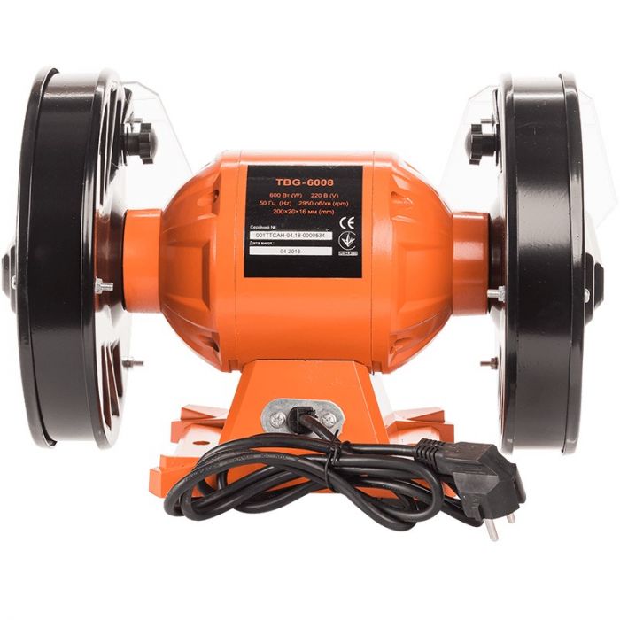 Верстат заточувальний Tekhmann TBG-6008 600Вт коло 200х16мм