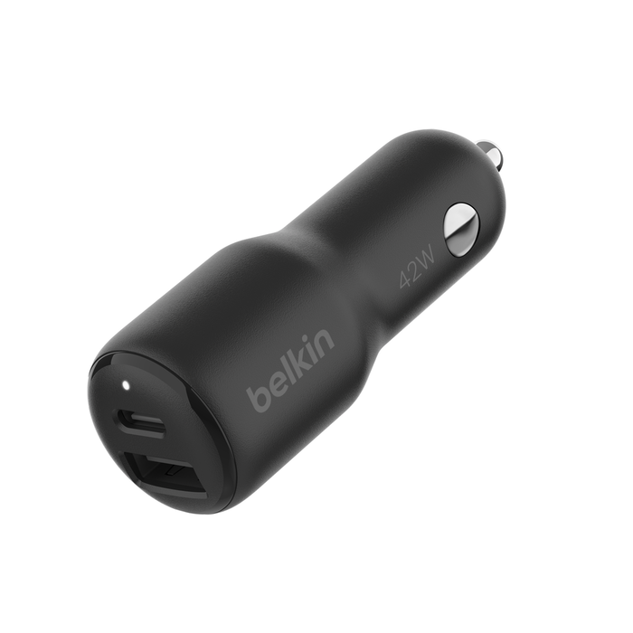 Зарядний пристрій автомобільний Belkin 42Вт USB-A/USB-C PD PPS, чорний