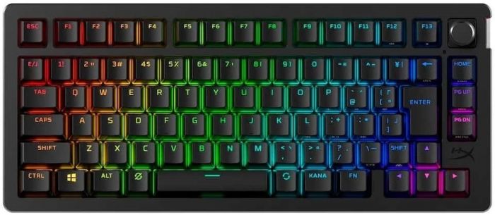 Клавіатура механічна HyperX Alloy Rise 75key, Red, USB-A/WL/BT, EN/UA, RGB, чорний