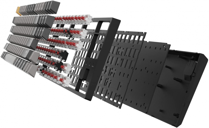 Клавіатура механічна Keychron C1 Pro 87Key, K pro Red, USB-A, QMK/VIA, Hot-swap, EN/UKR, RGB, чорний