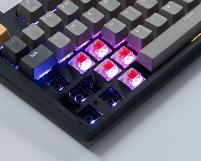 Клавіатура механічна Keychron C1 Pro 87Key, K pro Red, USB-A, QMK/VIA, Hot-swap, EN/UKR, RGB, чорний