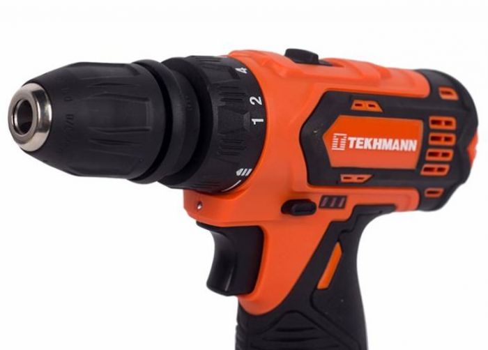 Шурупокрут-дриль акумуляторний Tekhmann TCD-12 QC Li v2.0 12В 2х2А·год 28Нм 0-400·1500об·хв 1кг кейс
