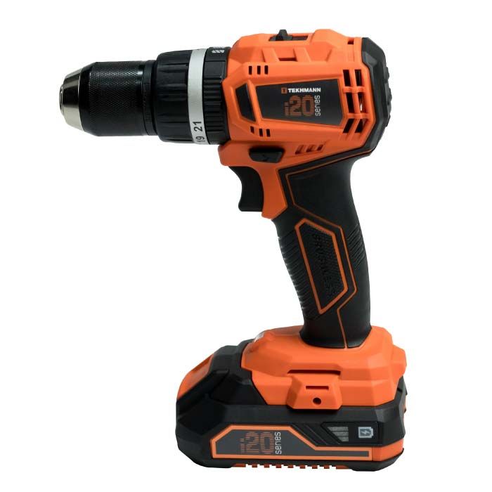 Шурупокрут-дриль акумуляторний Tekhmann TCD-45/i20 BS KITBOX 20В 45Нм 1x2.0А·год 0-400·1500об·хв 1.7кг