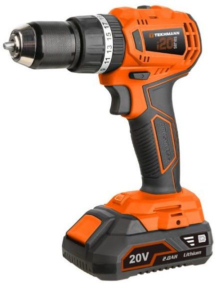 Шурупокрут-дриль акумуляторний Tekhmann TCD-45/i20 BS KITBOX 20В 45Нм 1x2.0А·год 0-400·1500об·хв 1.7кг