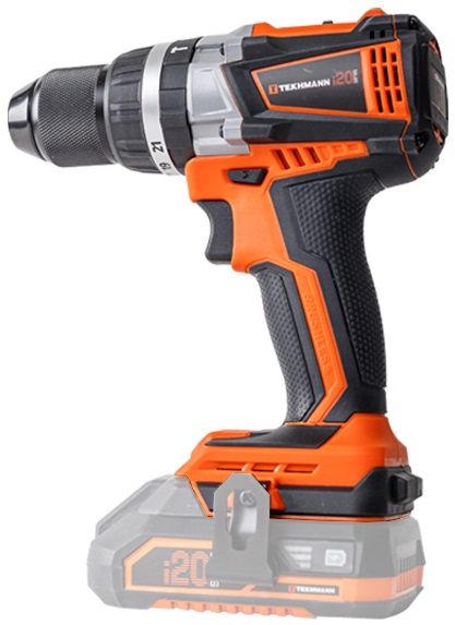 Шурупокрут-дриль акумуляторний Tekhmann TCD-65/i20 BS 20В 60Нм 0-500·2000об·хв без АКБ та ЗП