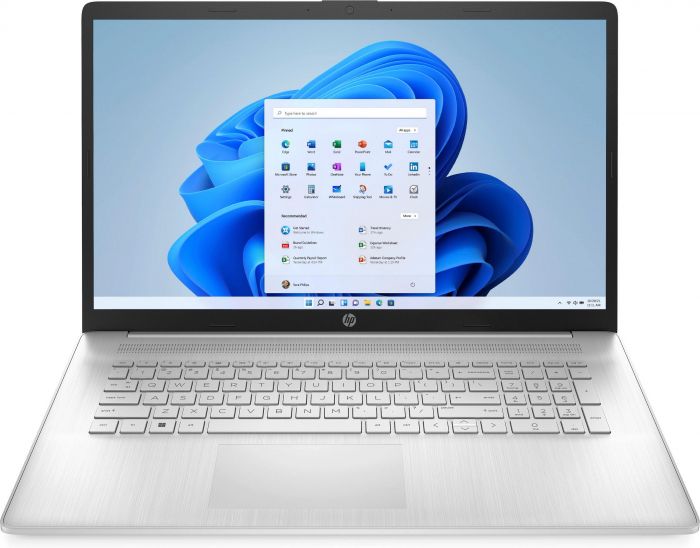 Ноутбук HP 17-cp2019ua 17.3" FHD IPS AG, AMD R5-7520U, 16GB, F512GB, UMA, DOS, сріблястий