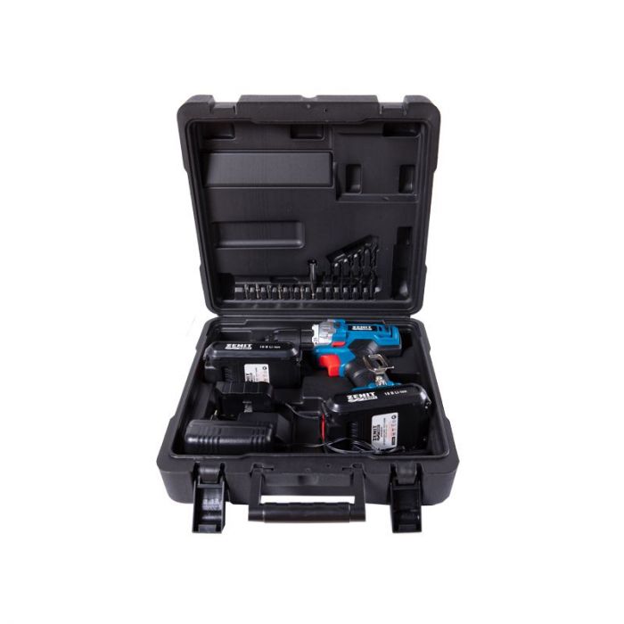 Шурупокрут-дриль акумуляторний Зеніт ЗША-18/2 Li Профі 18В 2х2А·год 27Нм 0-400·1500об·хв 1кг кейс