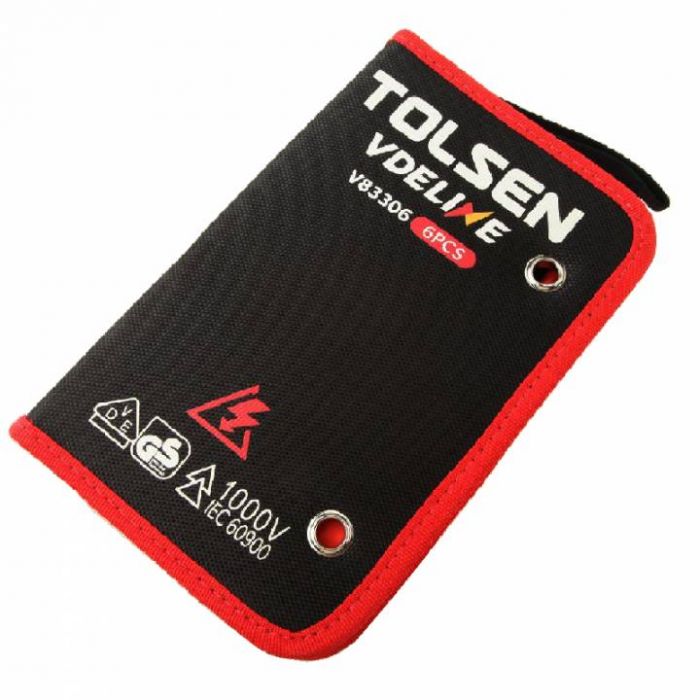 Набір інструментів Tolsen VDE, діелектричний, 6шт, для електрика 1000В, CrV та S2