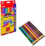 Кольорові олівці Cra-Z-Art з гумкою, 15шт