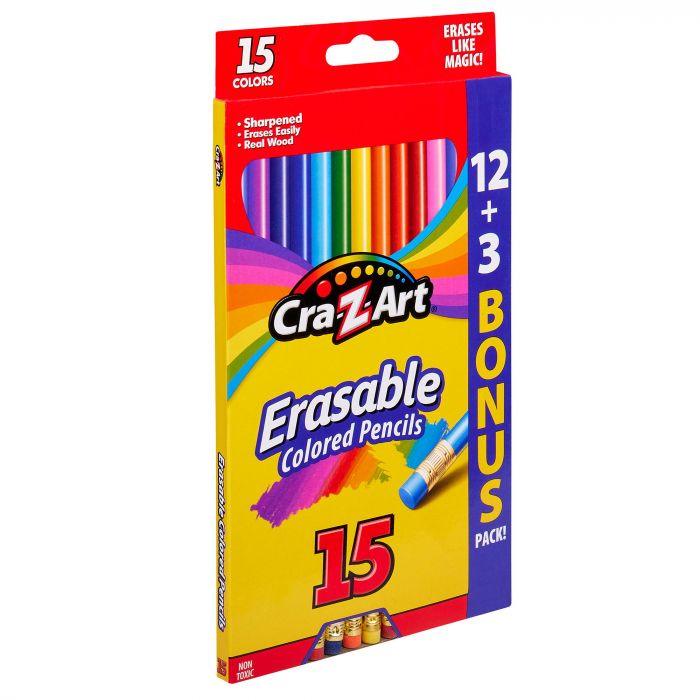 Кольорові олівці Cra-Z-Art з гумкою, 15шт