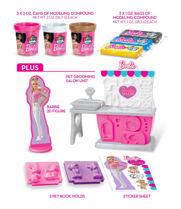 Тісто для ліплення Cra-Z-Art Barbie Зоомагазин з формами, набір 10од
