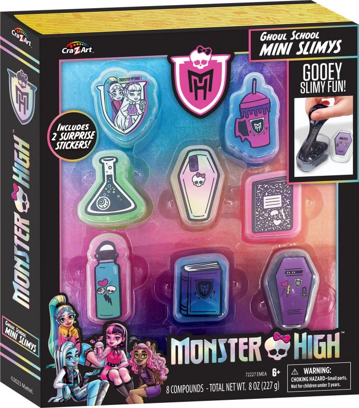 Слайм Cra-Z-Art Monster High Ghoul School Mini Mania, набір 8од