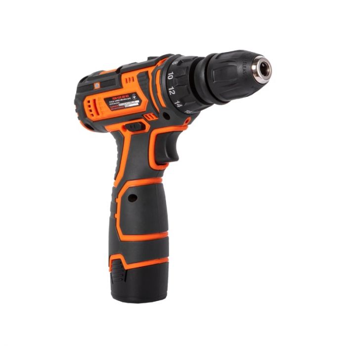 Шурупокрут-дриль акумуляторний Tekhmann TCD-12/2 BS Kit 12В 1х2А·год 30Нм 0-400·1400об·хв 1кг кейс з приляддям