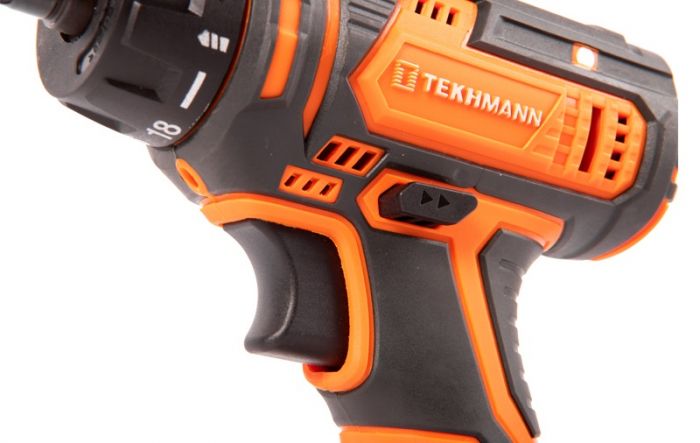 Шурупокрут-дриль акумуляторний Tekhmann TCD-12/2 BS Kit 12В 1х2А·год 30Нм 0-400·1400об·хв 1кг кейс з приляддям