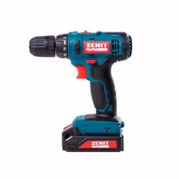 Шурупокрут-дриль акумуляторний Зеніт ЗША-12 М Li 12В 2х1.3А·год 28Нм 0-350·1300об·хв 1.1кг кейс