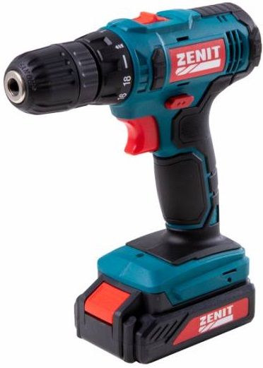 Шурупокрут-дриль акумуляторний Зеніт ЗША-12 М Li 12В 2х1.3А·год 28Нм 0-350·1300об·хв 1.1кг кейс