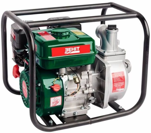 Мотопомпа бензинова Зеніт ЗМП-50 v2.0, 30м3/г (500л/хв), 6.5к.с, 21кг