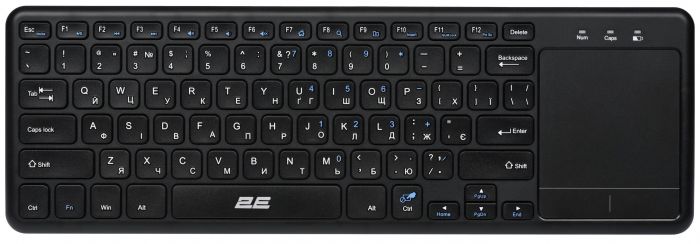 Клавіатура ножнична 2E KT100 78key, WL, EN/UK, чорний