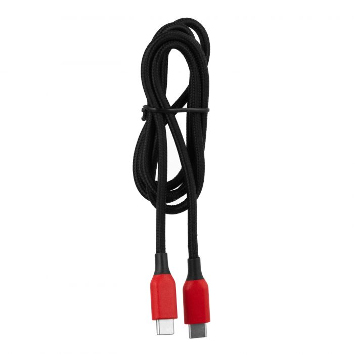 Кабель 2E USB-C > USB-C заряджання/синхронізації 100Вт PD, 1м, чорний