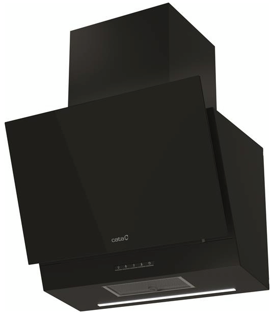 Витяжка похила Cata, 60см, 1350м.куб/год, Thalassa 600 xgbk, чорний