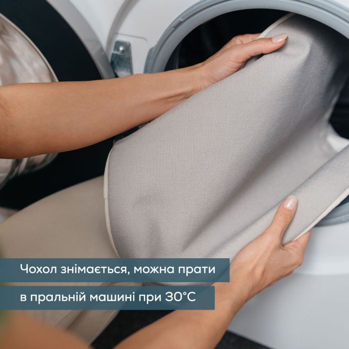 Масажна подушка Beurer для плечей, шиї, спини, ніг, літій- іонний акум., вага - 1,85кг, змінний чохол, бежевий