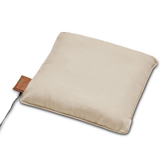 Масажна подушка Beurer для плечей, шиї, спини, ніг, літій- іонний акум., вага - 1,85кг, змінний чохол, бежевий